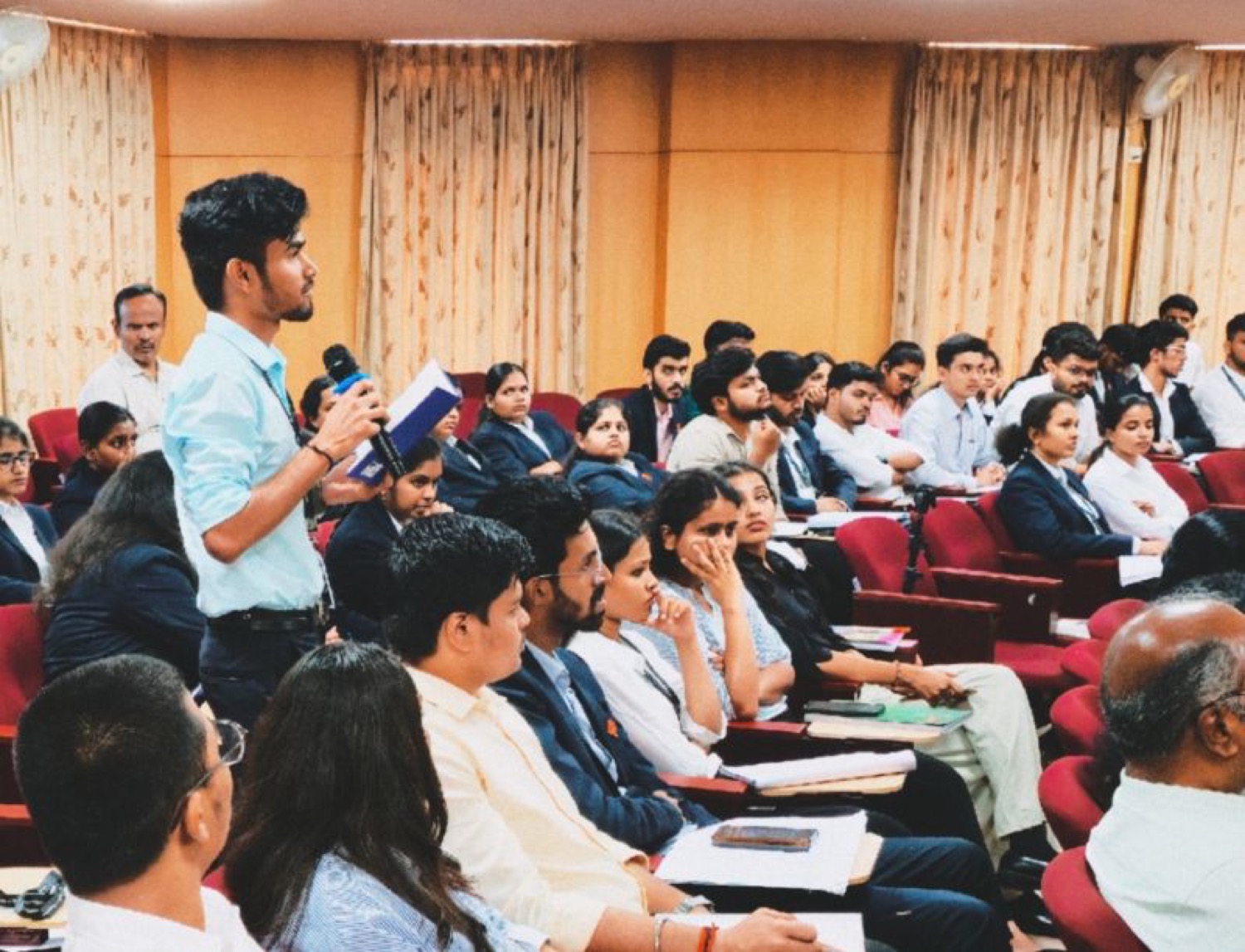 A Futred student speaking up at an industry session — arriving with real experience, not just a marksheet